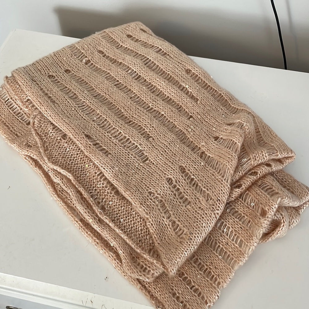 5 for $5 rose gold sparkly infinity scarf